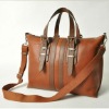 2011 brown lady handbag fashion genuine leather bag