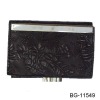 2011 charm black iron clip button wallet