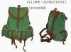 2011 fashion 16 oz canvas backpack with braided strap(rucksack)