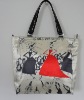 2011 fashion Ladies Satin Tote bag with digital printing