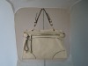 2011 fashion beige white ribon women shoulder bags handbags