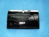 2011 fashion black croco lady clutch frame wallet purse