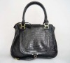 2011 fashion black crocodile leather handbags