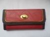 2011 fashion black pu trim rotate lock wallet purse