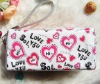 2011 fashion canvas cosmetic bag for girls