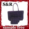 2011 fashion design purple microfiber ladies bag