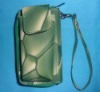 2011 fashion green python  wristlet mobile phone wallet