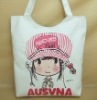 2011 fashion pretty girl long handle new design cotton fabric bag