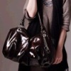 2011 fashion pu handbag with small MOQ black color