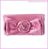 2011 fashion rose polyester clutch evening bag