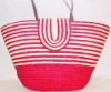 2011 fashion striped straw designer handbag