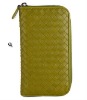 2011 fashion woven wallets  zip round wallet