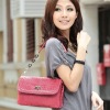 2011 fashion yellow PU elegant women shoulder and handbag