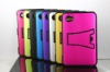 2011 fashionable plastic+metal stand case for samsung galaxy tab P1000
