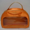 2011 fashional shiny orange cosmetic bag insulated cosmetic bag