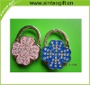 2011 flower metal foldable bag hanger with crystal