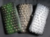 2011 green doted bubble lady  frame  wallet
