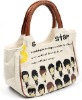 2011 ladies' fashion canvas handbag