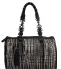 2011 lady's top fashionable PU black clinch handbag