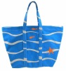 2011 large lady canvas tote beach bag