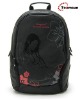 2011 latest black waterproof fabric nylon laptop backpack pc bag