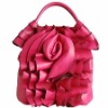 2011 latest style red leather hand bag