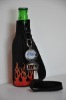 2011 multi fuctional bottle cooler with velcro,neck strap, bottle opener