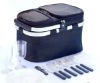 2011 new design blue fashionable 2 person collapsible picnic basket