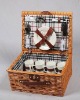 2011 new design picnic basket,small picnic basket,brown color outdoor picnic basket