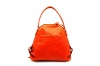 2011 new design red orange genuine leather bag