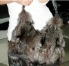 2011 new fashion lovely silver fox Fur Hand Bag