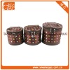 2011 new fashion multicolour cylinder PU brown pouch bag
