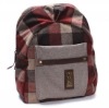 2011 new fashionable check cotton backpack