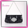 2011 new model silver pu leather shoulder bag for ladies