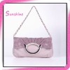 2011 new model silver pu leather shoulder bag for ladies