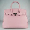 2011 new styles lady fashion evening genuine leather hot-sale handbags pink color