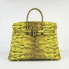 2011 new styles lady fashion evening genuine leather hot-sale handbags yellow color