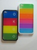 2011 newest  flexible bumper cases Hard Plastic Back Cover Pouches LIM'S Rainbow silicon Case for iphone 4g