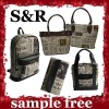 2011 paper and news pattern shopping bag, backpack,wallet