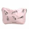 2011 pink pvc make up bag with lips printing allover the body