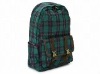 2011 plaid plain teens backpack