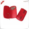 2011 red leather keychain pouch purse key wallet