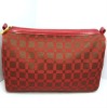 2011 red vinyl cosmetic bags canvas make up bag city canvas bag