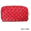 2011 shining red zip closure cosmetic bag