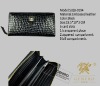 2011 the genuine cowhide leather womens fashion zip around purse with Anti-bacterial function