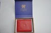 2011 the new fashion  top grade leather woman wallet&gift set with antibactiral fuction