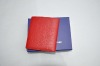 2011 the new fashion trendy top grade leather woman wallet&gift set with antibactiral fuction