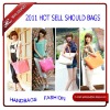 2011 the newest hot sell ladies big fashion PU shoulder bag