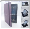 2011 the newest leather case with hard case for ipad2-360 degree rotating stand