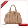 2011 trendy apricot fake leather handbag(DA1012)